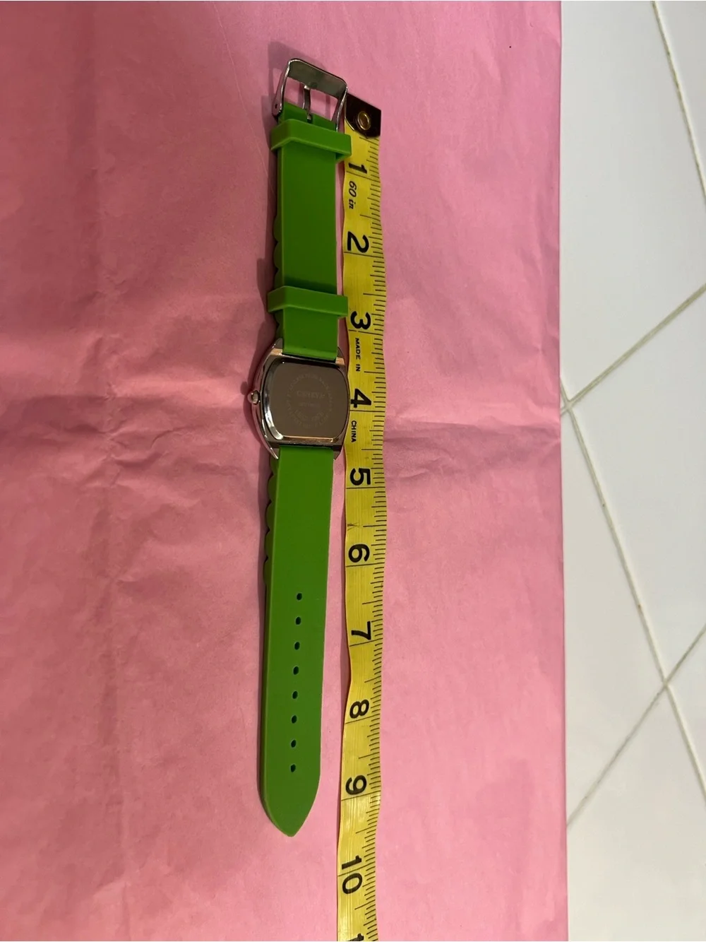 Green Silicone Polka Dot Women's Fashion Watch